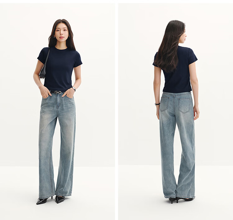 Semir Cooling Short Sleeve T-Shirt Women Summer Slim Fit Regular Shoulder Crew Neck Top 2026 Pullover 109326100004 32