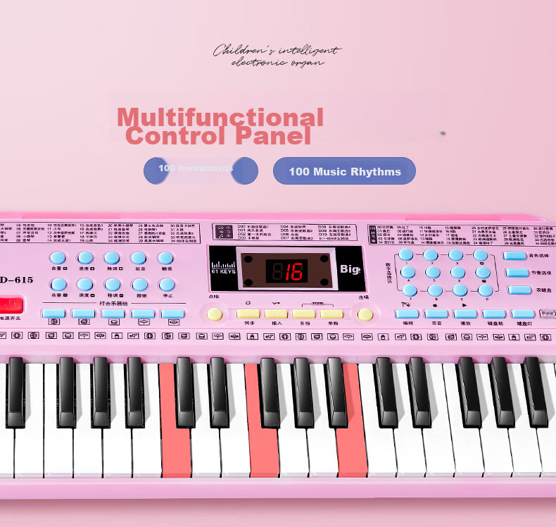 Coolfire Electronic Keyboard Children's Piano 6-12 Years Old Girls Birthday Gift Practical Toy for Girls 3-6 Years Old 10