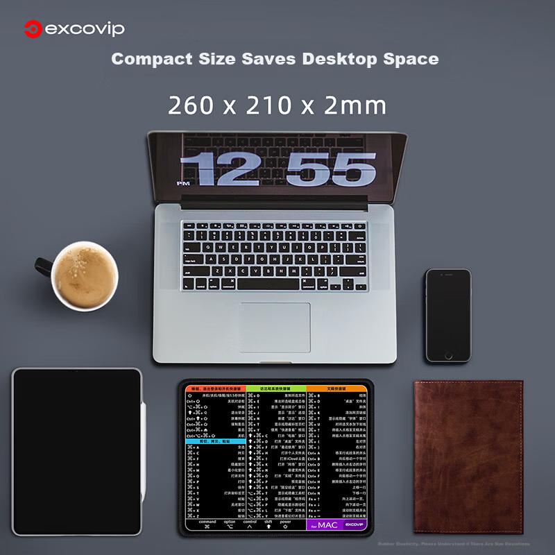 EXCO Extra Large Quick Access Mouse Pad for Office, Word, Computer CDR, Long Table Cloth, PS Complete Set, Excel Border PPT Keyboard 8344 7