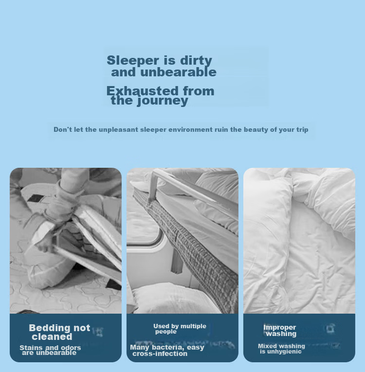 JD Original SMS-Grade Disposable Single-Person Sleeping Bag for Travel, Train Sleeper, Hotel, Hospital Accompaniment 3