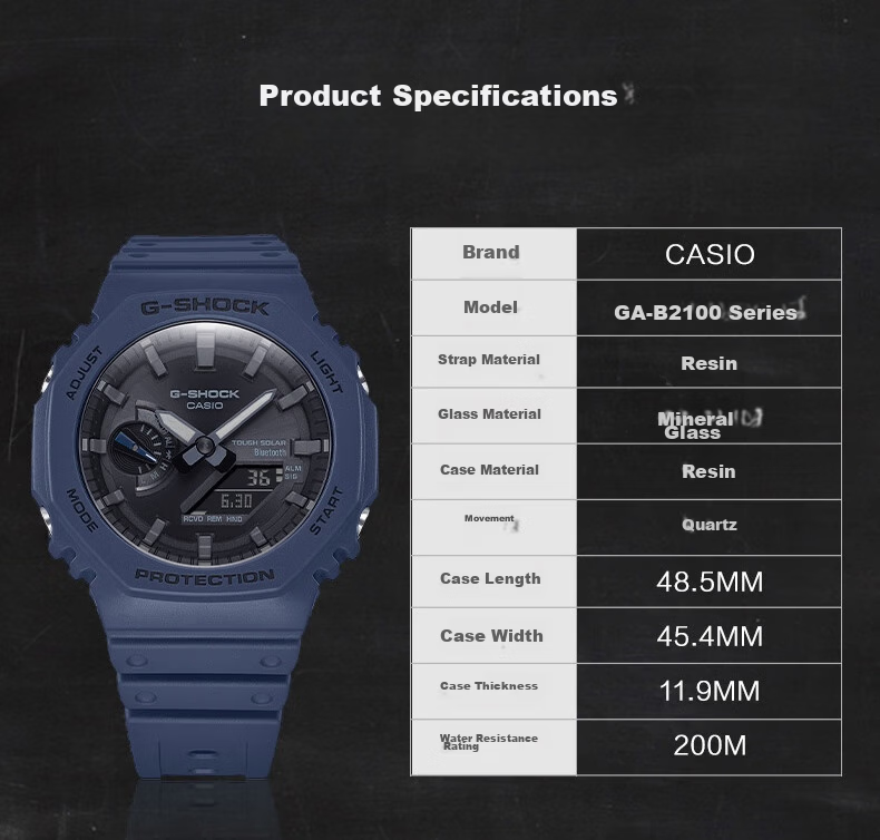 Casio Men's G-SHOCK Watch, Hachioji Sports Student Digital Japanese/Korean Style Watch, Gift for Boyfriend, GA-B2100 9