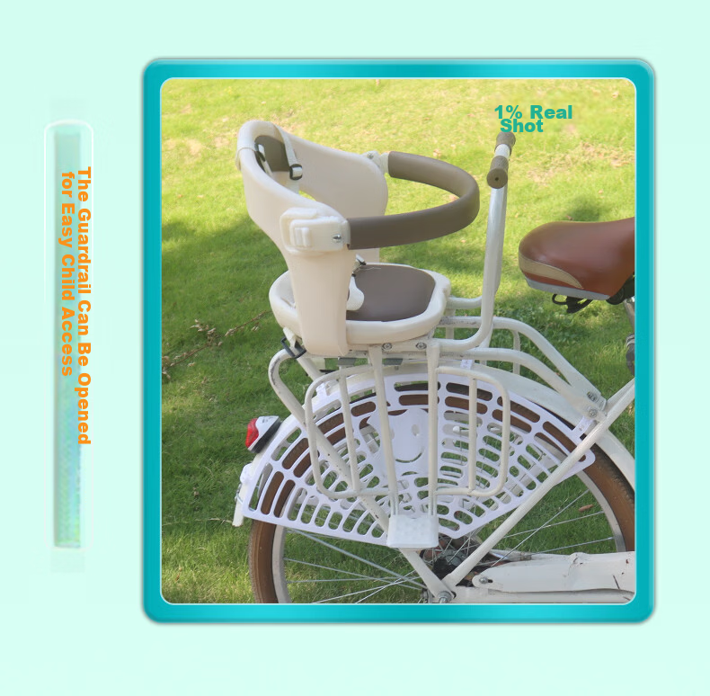 Osage E33 Off-White Mountain Bike Rear Child Safety Seat Road Bike Rear Baby Seat No Rider Needed 13