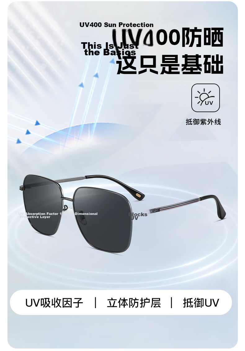 CAPONI HD Polarized Sunglasses for Men and Women Outdoor Driving Fashion UV Protection 8