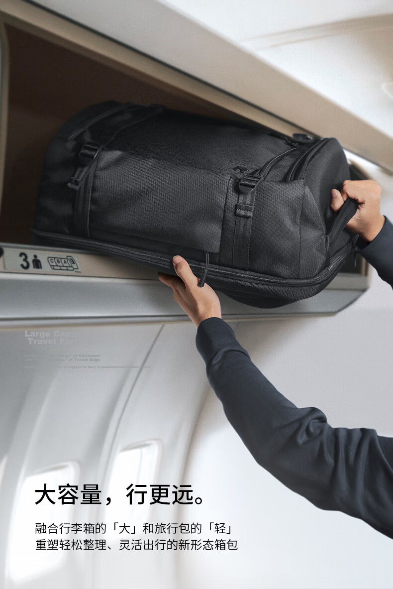 Tomtoc Large Capacity Men's Business Travel Backpack Carry-On Luggage 17.3-inch Laptop Bag 38L 3