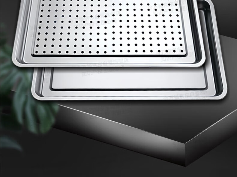 Jinwanfu Stainless Steel Steaming Tray, Commercial Steamer Pan, Commercial Tray for Steamed Rice Cabinet, 430 with Holes, 60*40*4.8cm, 0.7mm Thick 3