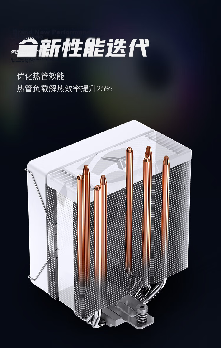 JONSBO CR-1000EVO Standard Edition CPU Air Cooler (Nickel-Plated 4 Heat Pipes/PWM Fan/LGA1700/AM5/Thermal Paste Included) 6