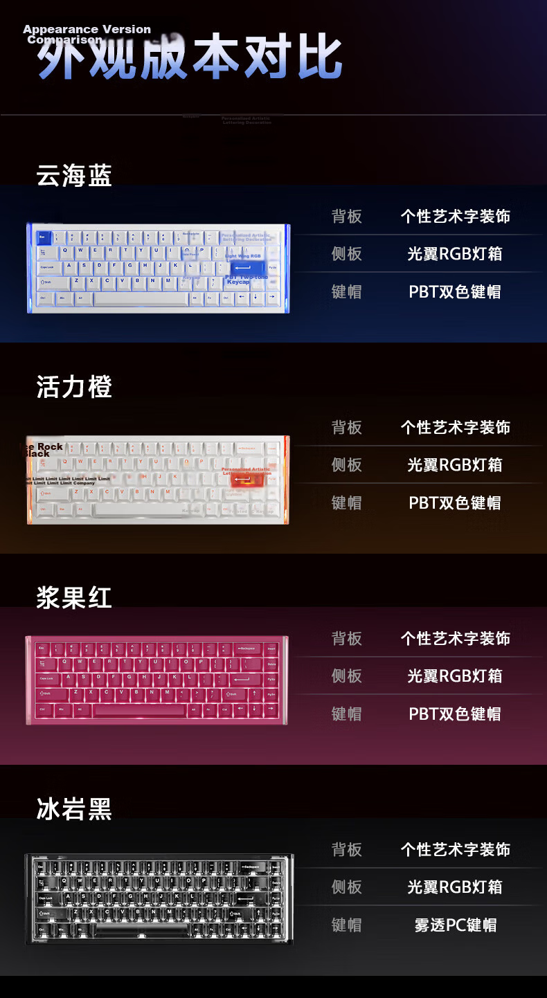 DAREU COOL68Pro Magnetic Axis Mechanical Gaming Keyboard Aluminum Alloy Hot-Swappable RGB Lightbox Fearless Contract 68-Key Layout COOL68Pro Black 17