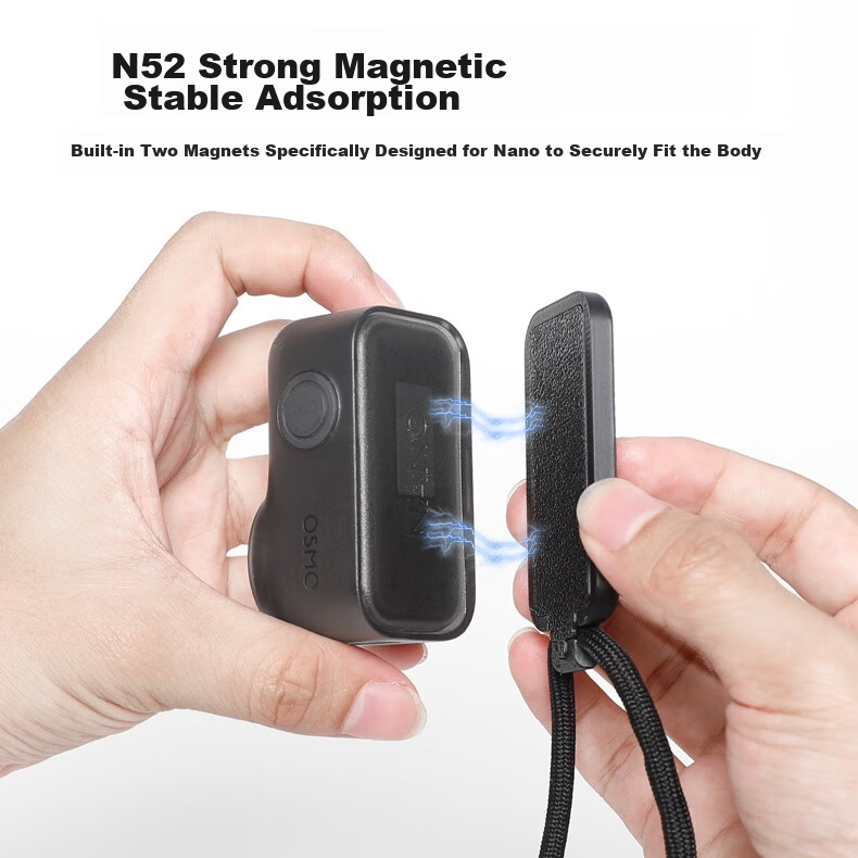 Qiye Magnetic Lanyard Mount First-Person View DJI Nano Accessory Osmo Nano Neck Shoulder Chest Strap Mount for Unboxing and Filming Videos 6