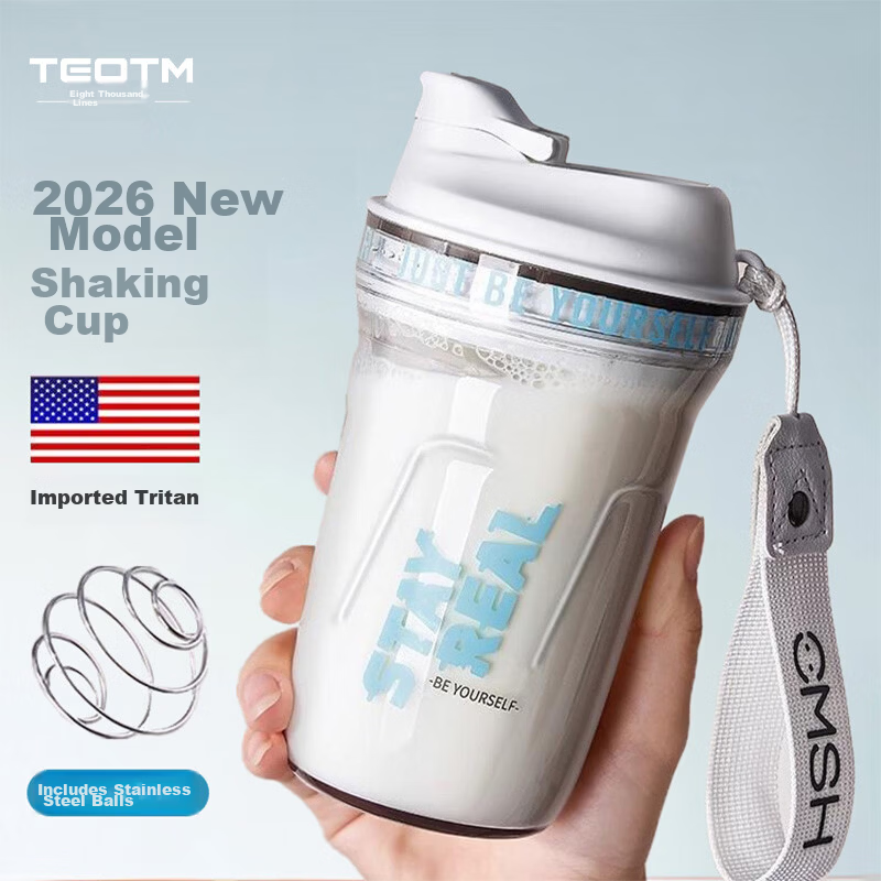 Yaqianxing Shaker Bottle Protein Powder Fitness Sports Water Bottle for Men and Women Tritan High-Value Mixing Shaker Cup Summer Water Bottle