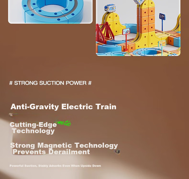 SHANGYUN Children's Toy Car for Boys, Anti-Gravity Track Roller Coaster, Educational Assembly DIY Train, Birthday Gift for Ages 3-6, 10 5