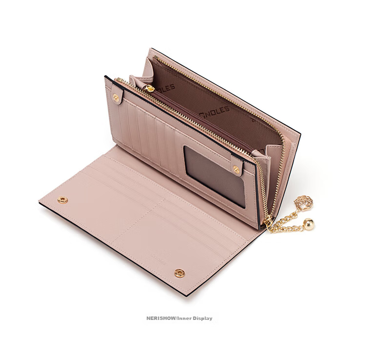 Kouyi Women's Long Leather Wallet Multifunctional Zipper Large Capacity Coin Purse Birthday Gift for Girlfriend 21
