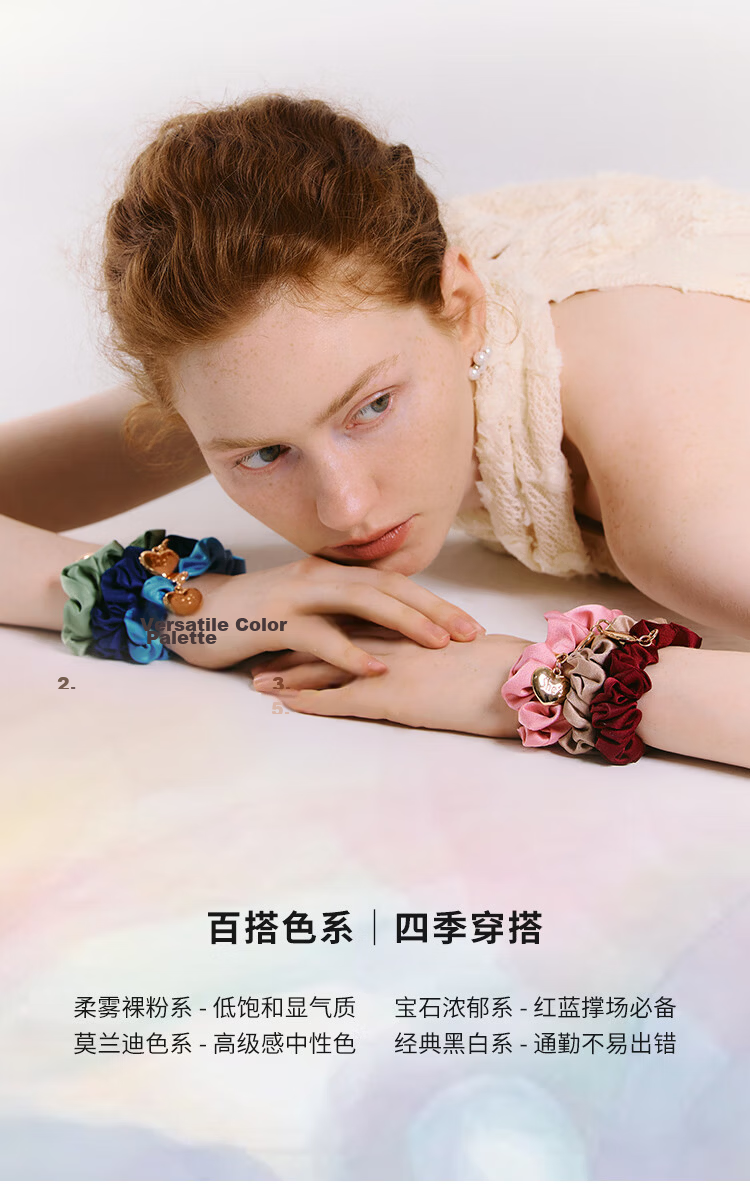 She's Heart-Shaped Professional Hair Tie Bun Hairband Fashionable Hair Accessory Birthday Gift for Girlfriend 2