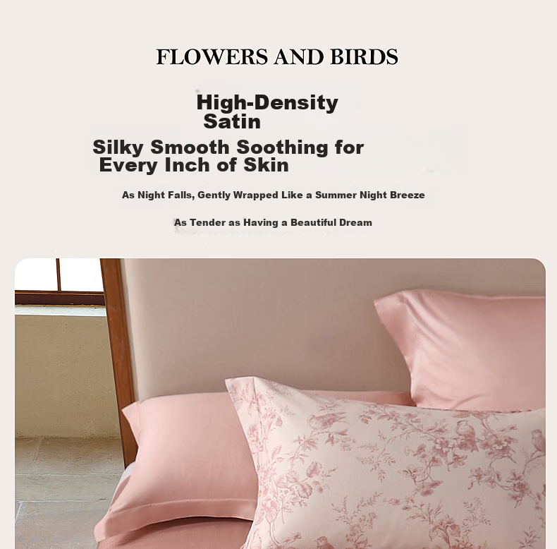 Mercury Home Textiles 100% Cotton Four-Piece Set Xinjiang Pure Cotton Printed Duvet Cover Pillowcase Antibacterial Class A Dormitory Bedroom Double 150cm×200cm 10