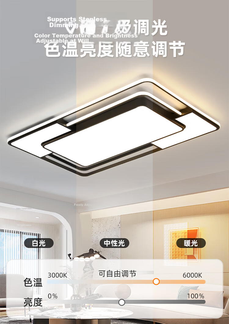 MICOE Modern Minimalist LED Ceiling Light for Living Room, Bedroom, and Dining Room with Installation Package 12
