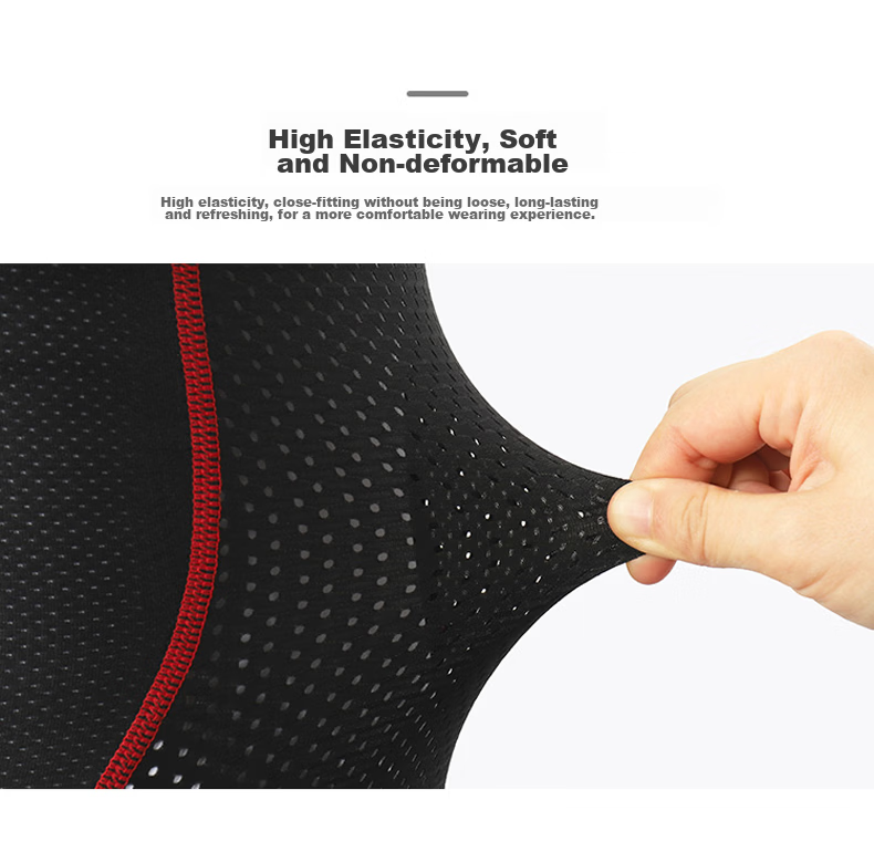 CAVALRY Cycling Shorts with Silicone Gel Pad for Men and Women Mountain Road Bike Shorts Seat Cushion Black Red XXL 3