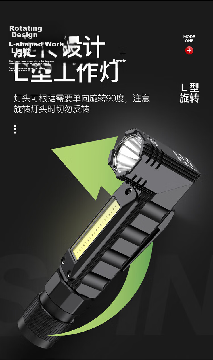 SupFire G19 Multifunctional Work Light with Magnet, Automotive Repair, Machine Tool Inspection, High Brightness Headlamp, Emergency Flashlight 6