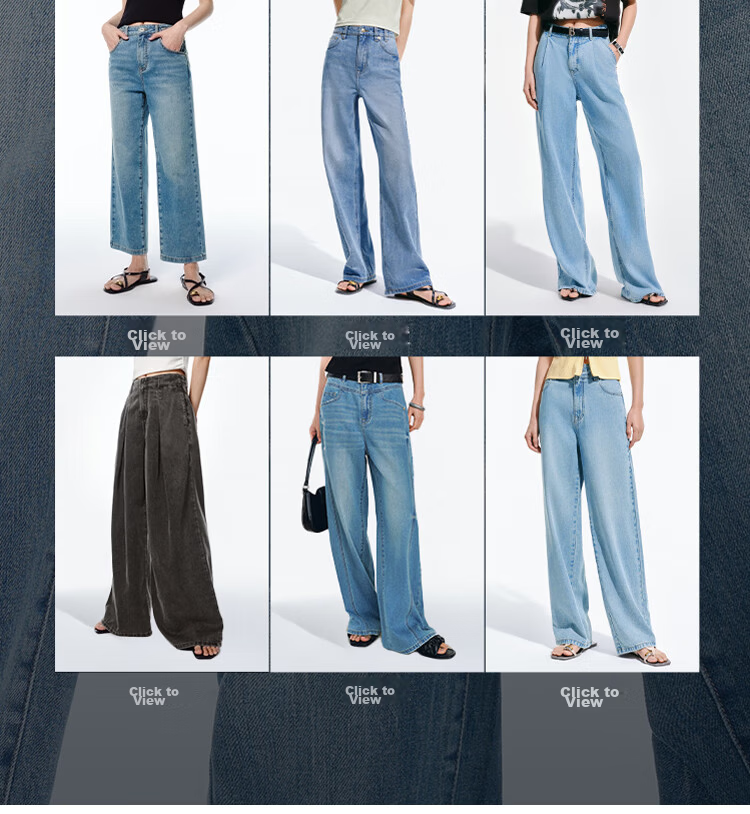 Peacebird Women's High-Waist Summer Commuter Straight-Leg Mint Jeans Denim Off-White Cropped Flared Pants S 3