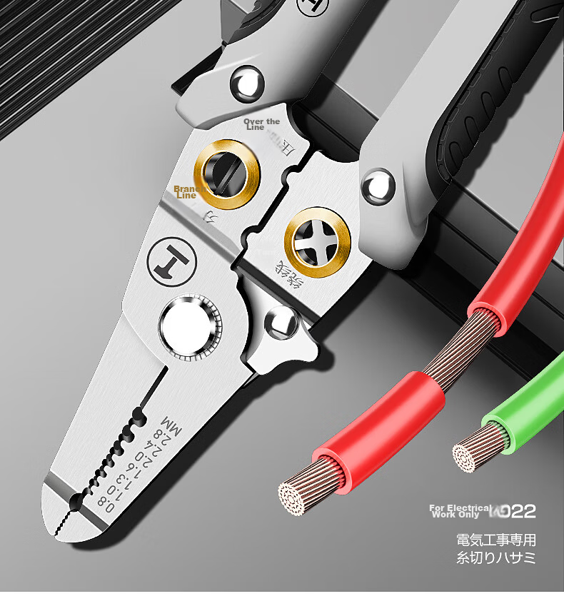 GREENER 7-Inch Multi-Function Wire Stripper and Crimping Pliers Electrician Wire Stripping Tool Household Wire Cutter 2