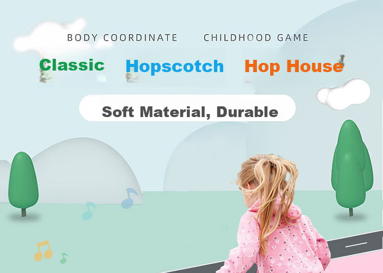 TaTanice Hopscotch Ring Toss Agility Rings Kindergarten Parent-Child Interactive Sensory Integration Training Toy Girls Birthday Gift 1