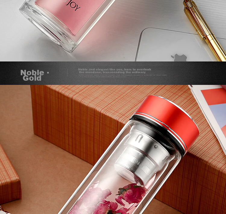 FUGURNG BESTJOY Double-Walled Glass Cup for Men And Women, Business Anti-Scalding Tea Cup, Large Capacity Office Mug for Car, 800ml Natural Color 14
