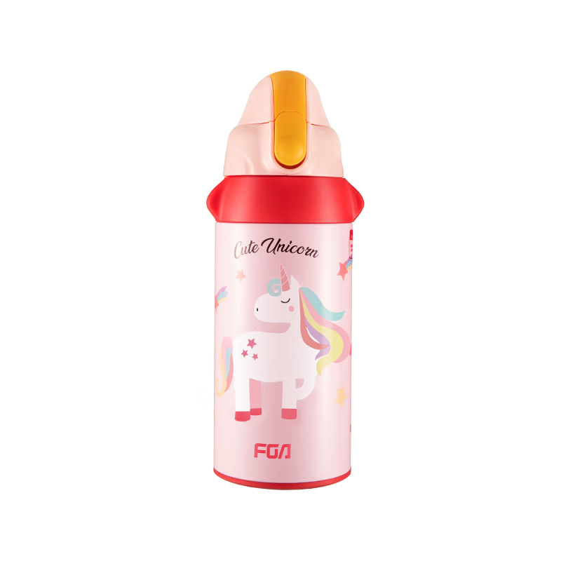 FGA Fugang Children's Insulated Bottle 316 Stainless Steel Kids Straw Water Cup Double Drinking Large Capacity 580ML