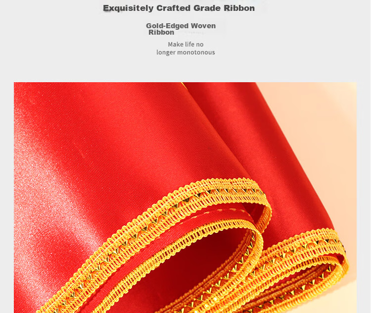 Extreme Space Honorably Discharged Ribbon + Corsage Set Military Honorably Discharged Ceremony Satin Ribbon with Gold Edges and Red Flower 12