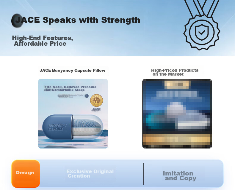 JaCe Natural Latex Spring Pillow Core Cervical Pillow Side Sleep Anti-Snore Adult Special Exquisite Gift Box (Medium) 5