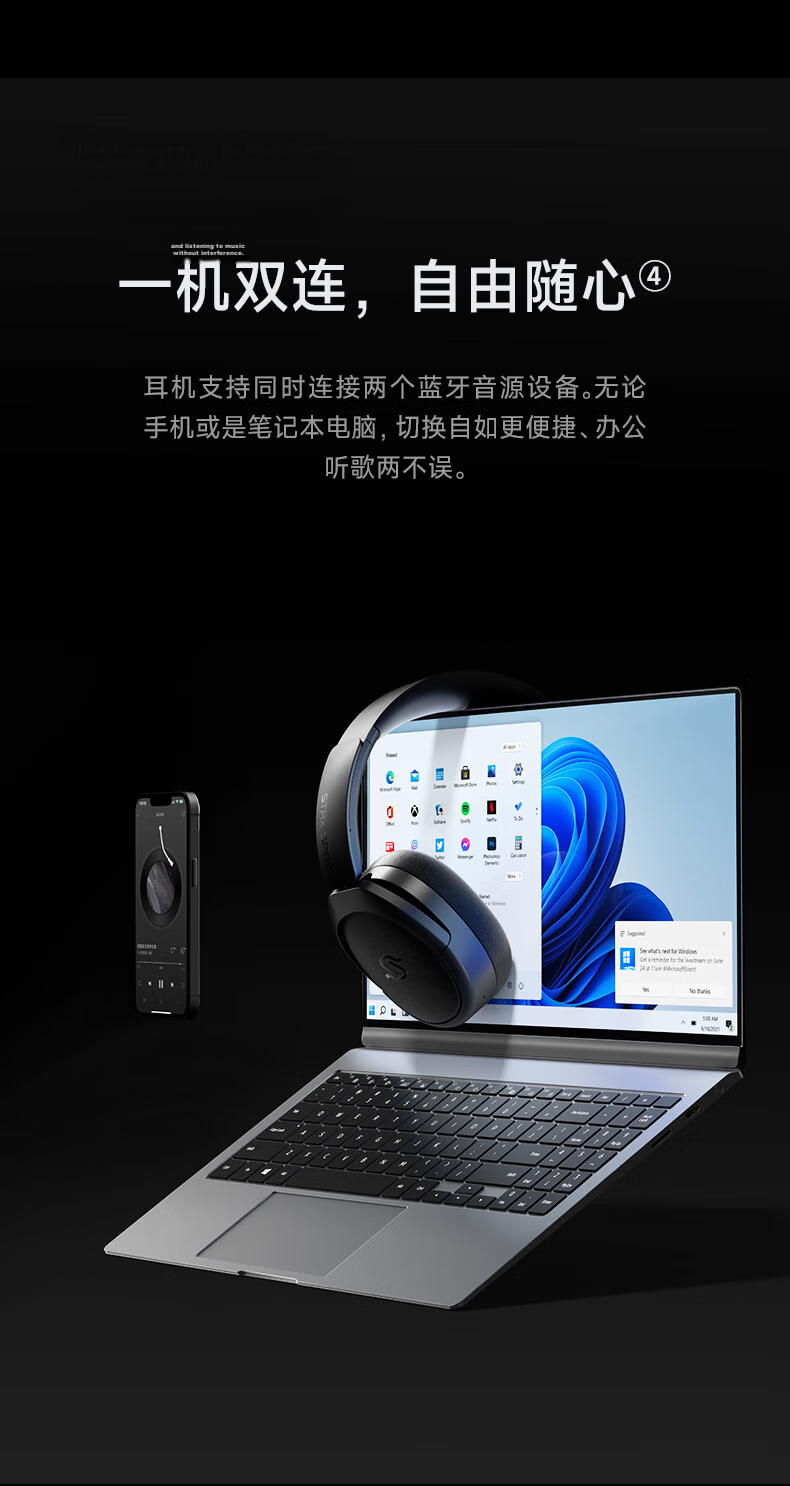 EDIFIER STAX SPIRIT S5 Over-Ear Planar Bluetooth Headphones HIFI Headphones Compatible with Apple Huawei Xiaomi Black 18