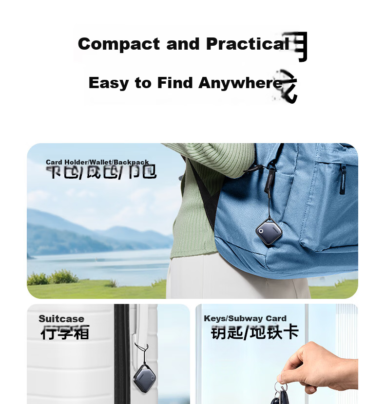 UGREEN [Free Shipping] Tag Tracker Anti-Loss Device, Precise Finding FindMy Certified Rechargeable, Suitable for Apple IPhone 18 Air Phones, Luggage, Keys, Backpack Anti-Loss 18
