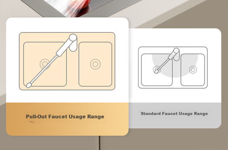 JD Jingzao Kitchen Faucet Pull-Out Sink Faucet 304 Stainless Steel 360° Rotation Hot and Cold Water 3 Functions 9