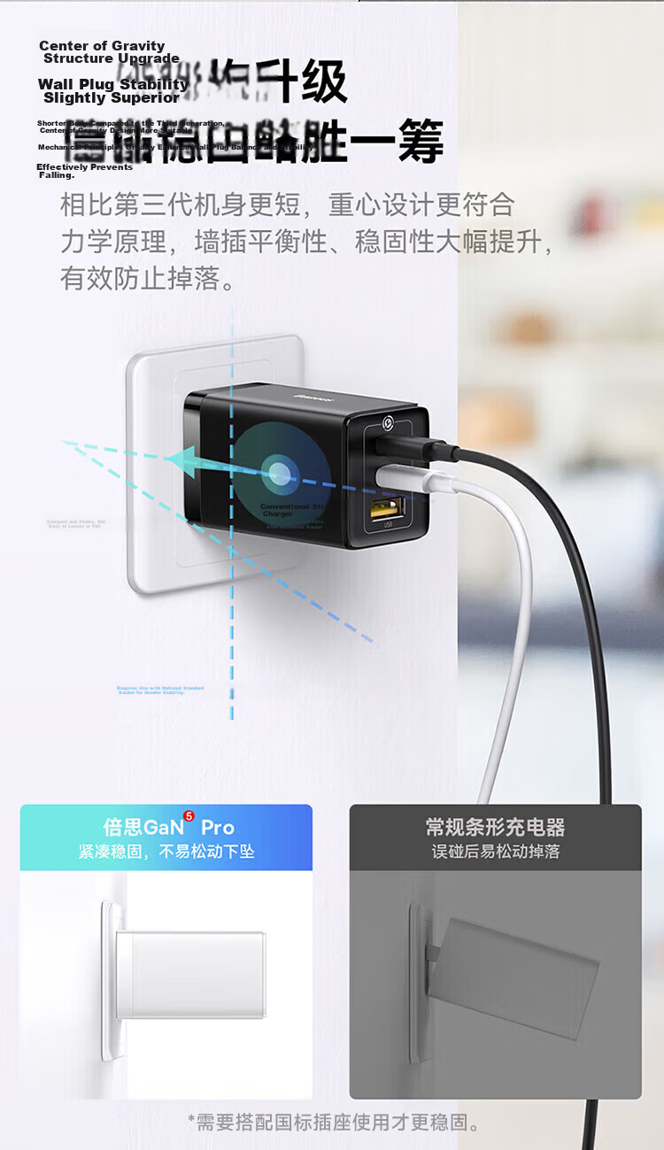 Baseus 40W GaN Charger Compatible with Apple PD20W Dual Port Fast Charging for IPhone 17/16/15/14 Pro Max, Huawei, Xiaomi, Android Phones And Tablets 6
