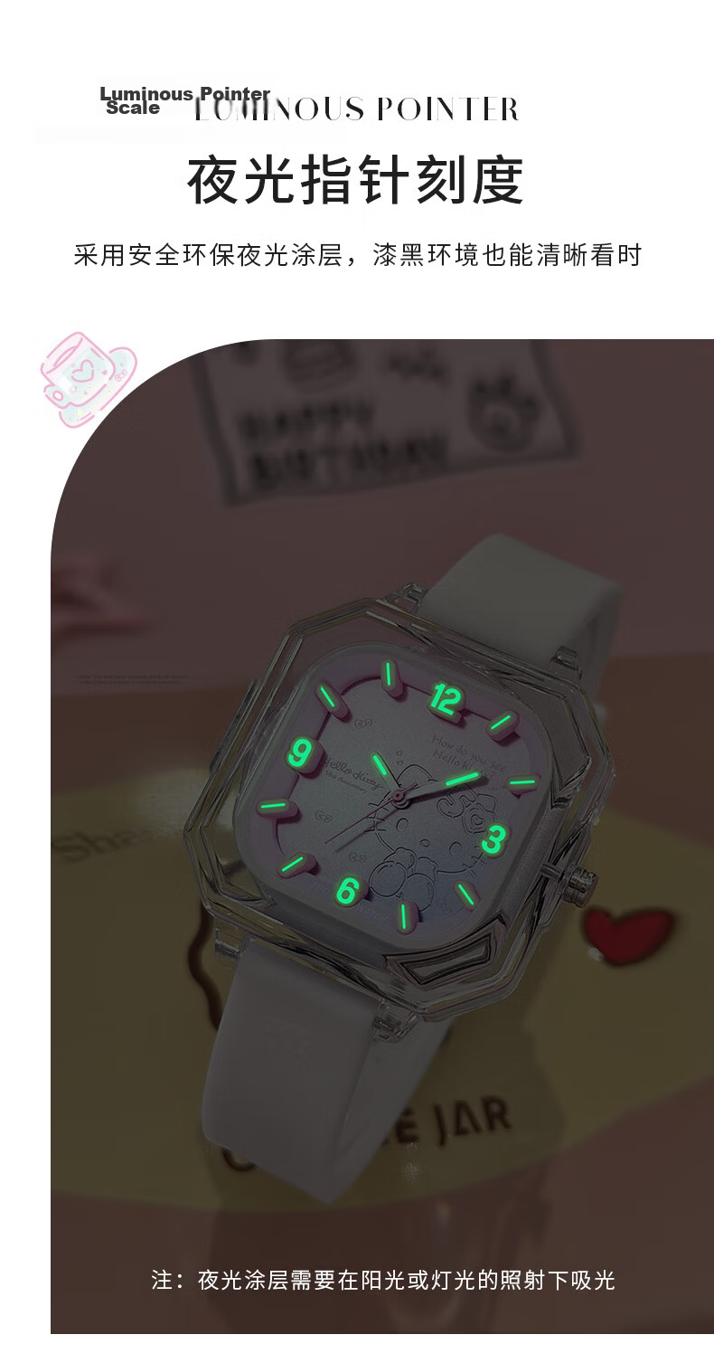 Hello Kitty 50th Anniversary Limited Edition Girls' Student Children's Watch Sanrio Bracelet Birthday Children's Day Gift 10