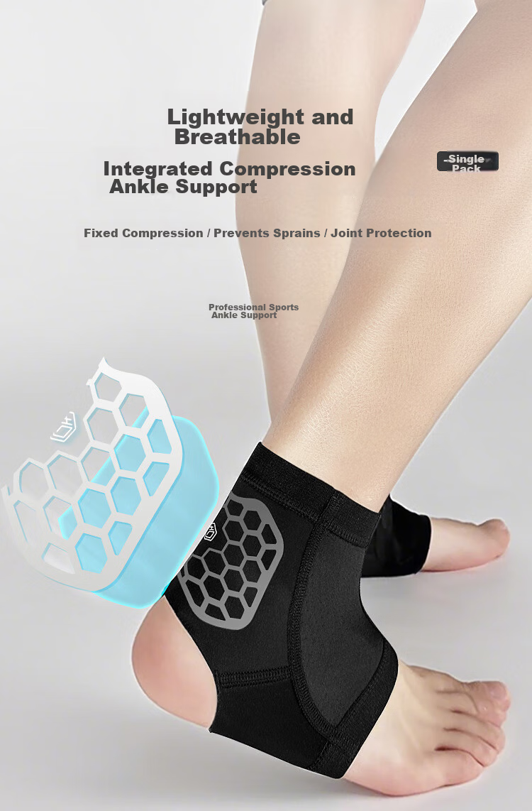 JD Jingzao Integrated Compression Ankle Brace Ankle Sprain Support Recovery Sleeve Sports Exercise Anti-Sprain Ultra-Thin Wrist Protector 1