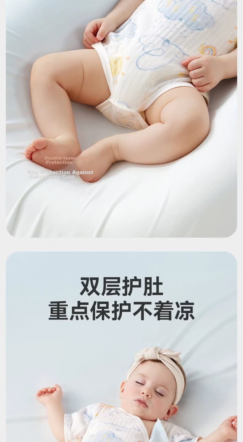 Aibedila Baby Romper Spring Summer Short Sleeve Newborn Cotton Mesh Back Bodysuit 11