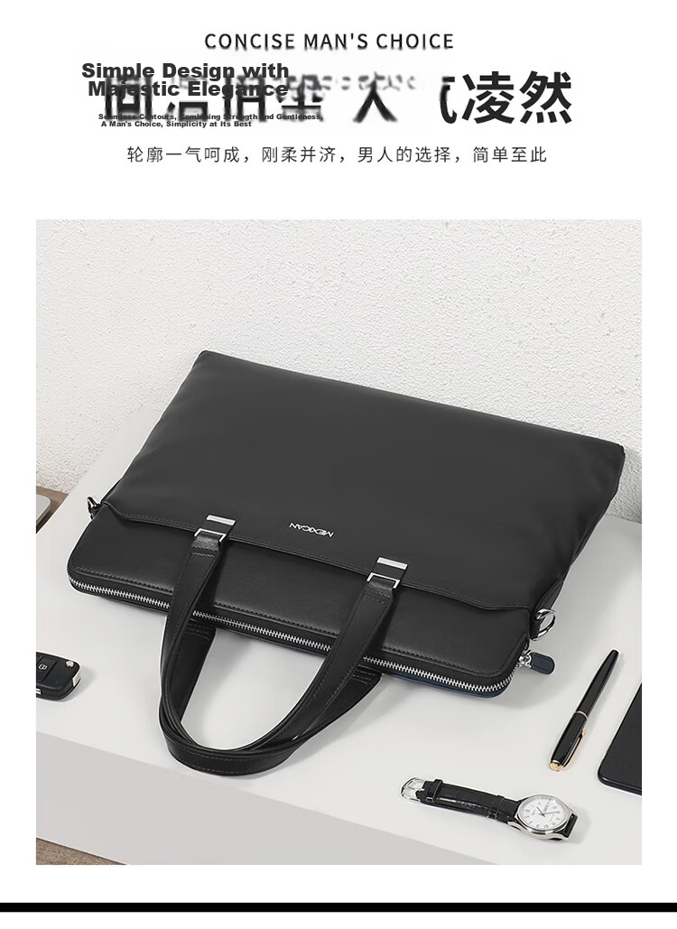 MEXICAN Men's Briefcase, Business Handbag, Office Document Bag, Travel Attorney Casual Commuter Birthday Gift for Me 8