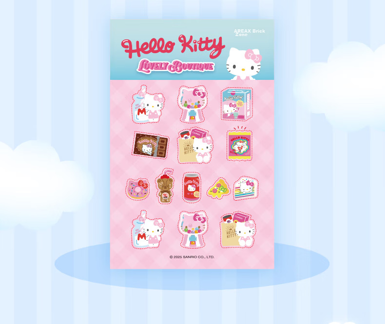 AREA-X Brick Area, Sanrio Trendy Building Block Toy Kuromi Birthday Gift, Sweet Party House AB0071 17