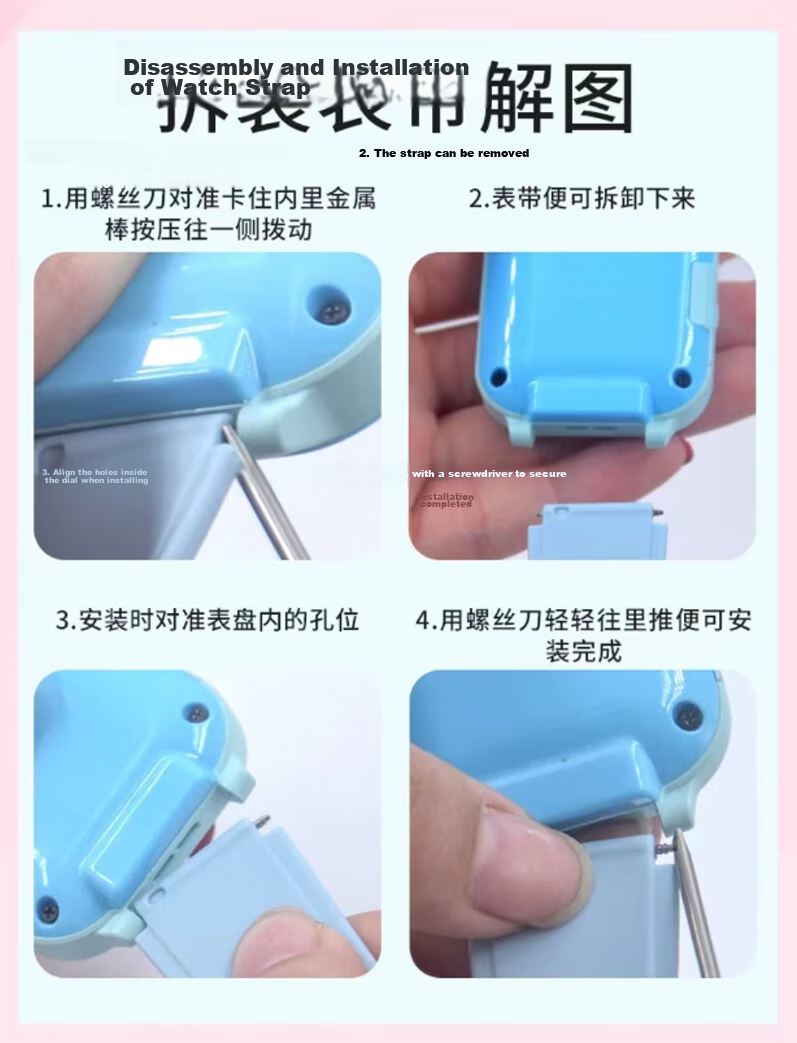 CangHua Compatible with Xiaomi Mi Bunny Children's Smartwatch Strap, Breathable Sports Silicone Wristband for Mi Bunny 7/7X/C7A/C5 Upgraded Version/S1, Unisex, Blue 10