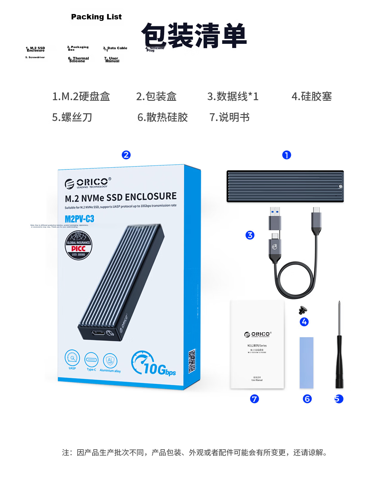 ORICO USB4 40Gbps External SSD Enclosure Compatible with Thunderbolt 4/3 M.2 NVMe Solid State Drive for iPhone Mac Mini Laptop SSD Expansion Aluminum Crystal Series AAGM2 18