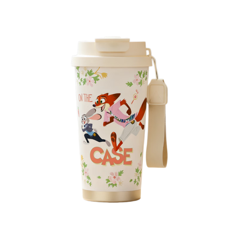 Disney Zootopia 500ml Large Capacity Insulated Coffee Travel Mug Food Grade 316 Stainless Steel Bottle