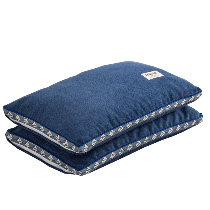 Aiwei Buckwheat Pillow Sleep Hard Pillow 100% Buckwheat Hull Cervical Pillow Buckwheat Blue 35*55cm