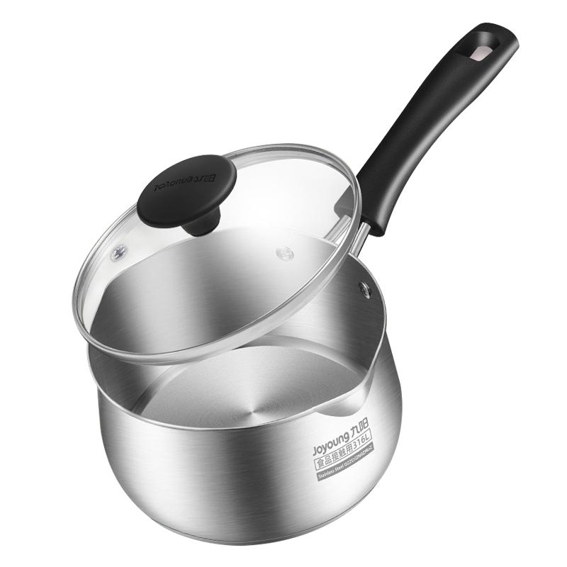 Joyoung 16cm 316L Stainless Steel Baby Food Pot Milk Soup Pot Compatible with Gas and Induction Cookers