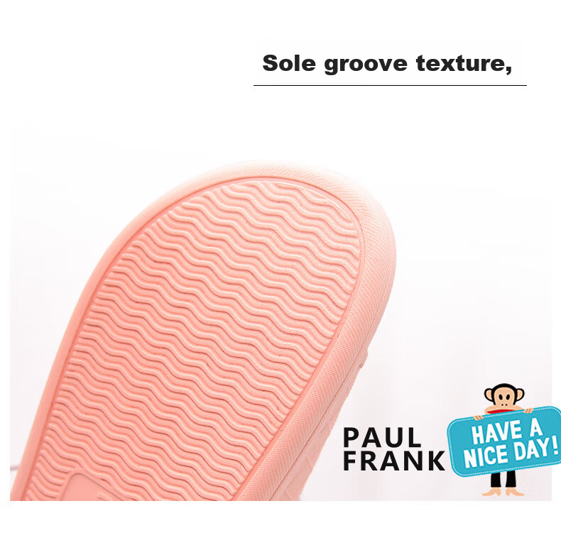 Paul Frank Big Mouth Monkey Men's Summer Soft Sole Home Couple Indoor Bathroom Shower Slippers PF799 Gray 270 21