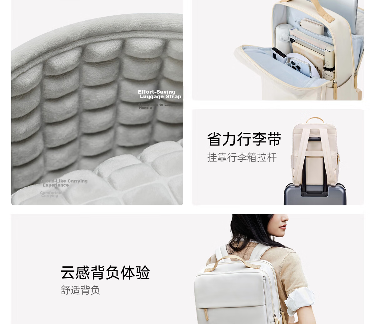 JINSHIWQ Laptop Backpack Women High-End Airbag Shockproof Notebook Bag Business Commuter Large Capacity Computer School Bag 5