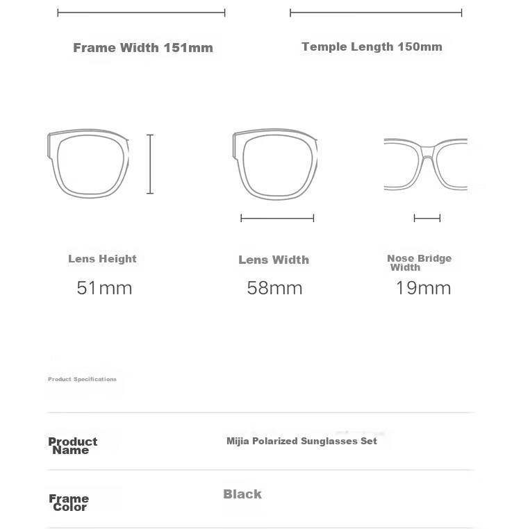 Mijia Xiaomi Myopia Sunglasses Clip-On Polarized Sunglasses, Car Driving UV Protection Glasses for Men And Women, Ultra-Thin Portable 20