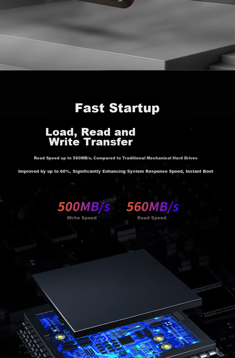 Lenovo 256GB SSD Solid State Drive, 2.5-Inch SATA3.0, Read Speed 560MB/s, Compatible with Desktop/laptop, E660 Series 2