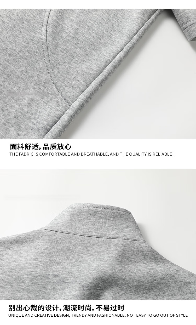 MMOPTOP American Deconstructed Half-Zip Stand Collar Polo Shirt Men's Summer Cotton Raglan Short Sleeve T-Shirt MP24 White XL 11