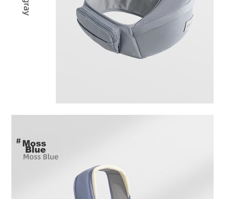 Betis Waist Stool Baby Carrier Front Carry Waist Stool 0-36 Months Dual Use Baby Carrier Mos Blue 27