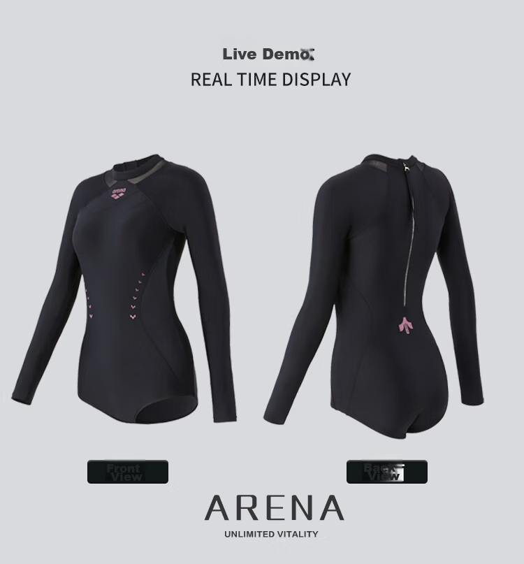 Arena Women's One-Piece Long Sleeve Swimsuit Slimming Chlorine Resistant UV Protection Professional Sports Surf Beach Swimwear 7