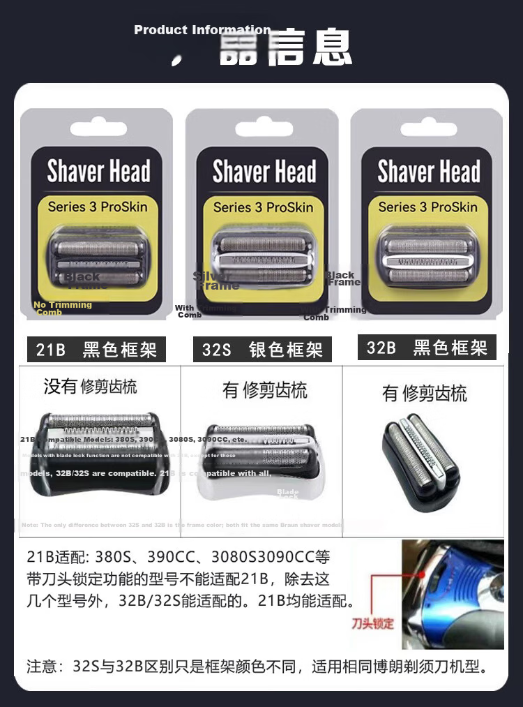 PURPAVWINNER Compatible with Braun Shaver 70S Blade Cover, Suitable for Braun 7 Series 7865cc/720s/790cc/7840S/7855s Electric Razor Blades And Accessories 1