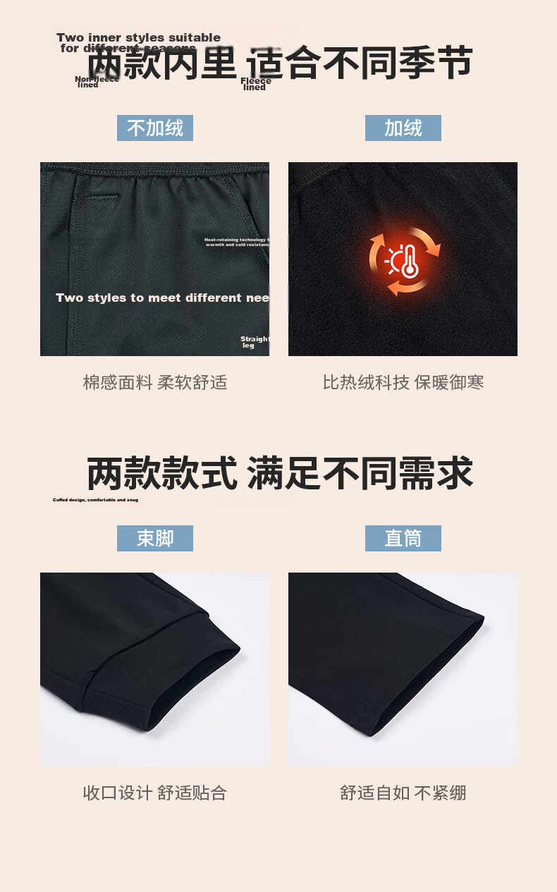 361° Men's Sports Pants, Spring And Summer Casual Sweatpants, Elastic Ankle Running Loose Knit Trousers for Men, 652334707D-2 8
